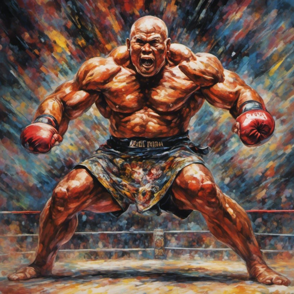 Japanese MMA Fighter in Hyperrealistic Style