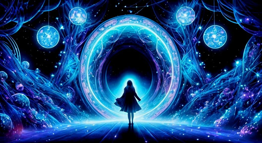 Brain Fused with Interconnected Stars in Noir Style