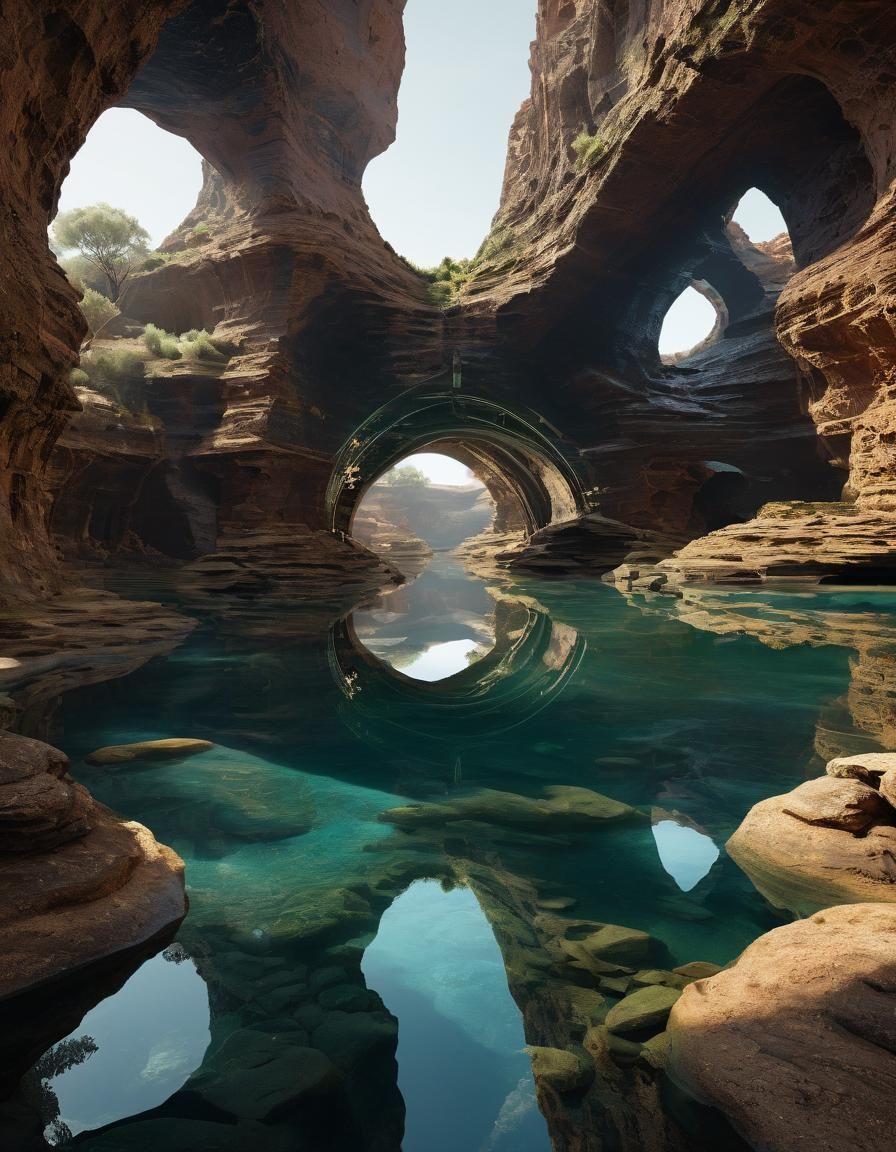 Abstract Infinite Structure Generated by AI