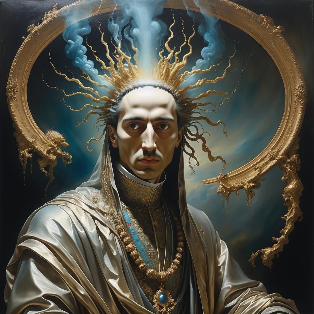 Dreamlike Portrait in Surrealist Style