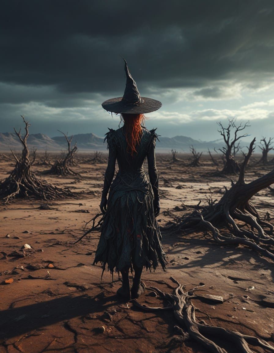 Abstract Witch in Desolate Land