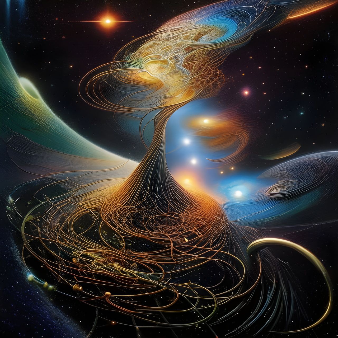 Cosmic Nostalgia: Surreal Space Art in Deep Color