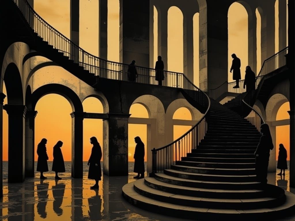 Dystopian Robot City: Stairway to Nowhere