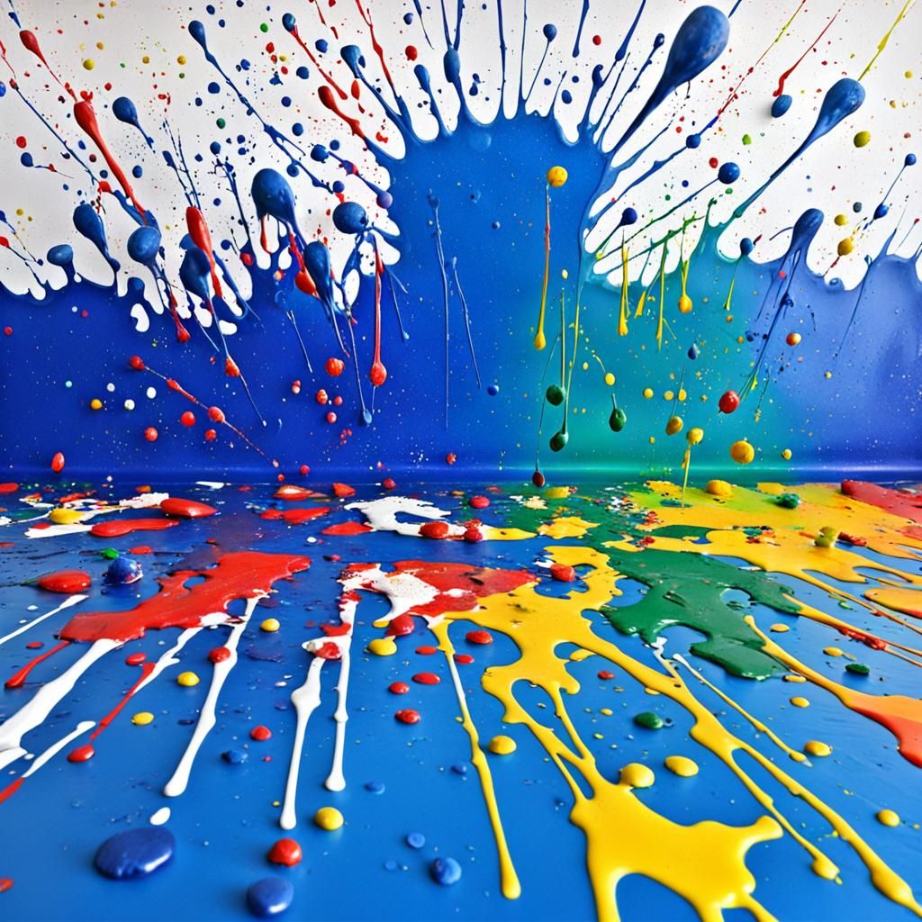 Abstract Splatter Paint Explosion