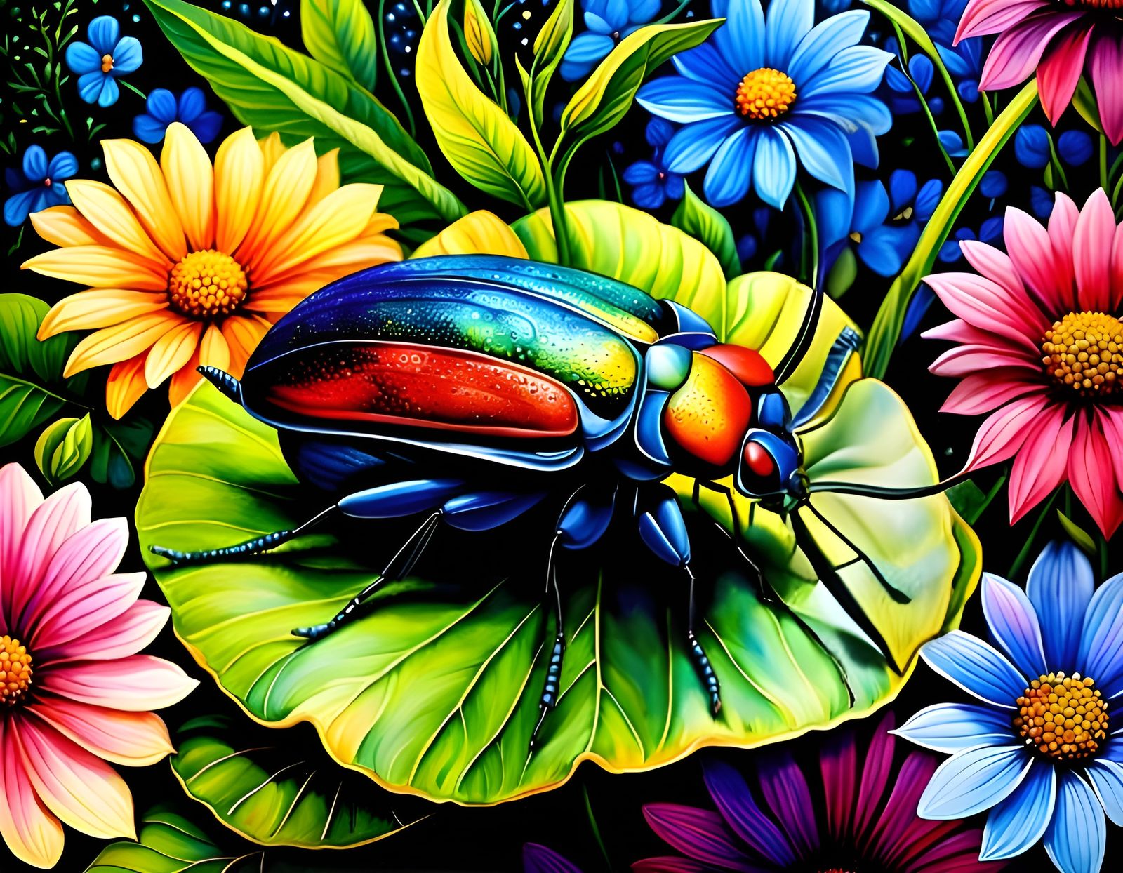 Bug's Eye View of a Paradise Garden