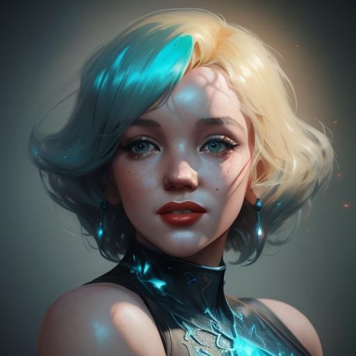 Marilyn Monroe: Hyperdetailed Art Nouveau Portrait