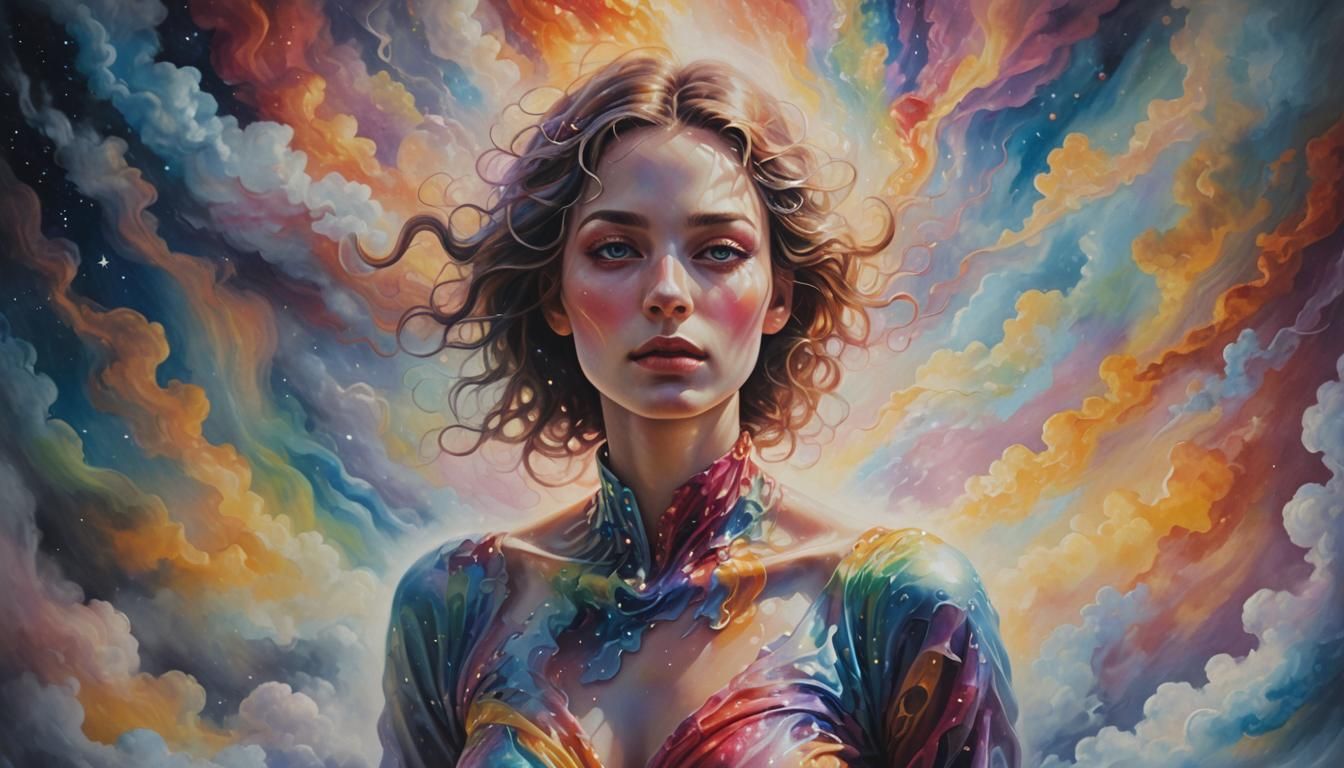 Surreal Gender Transformation in Oil Painting Style