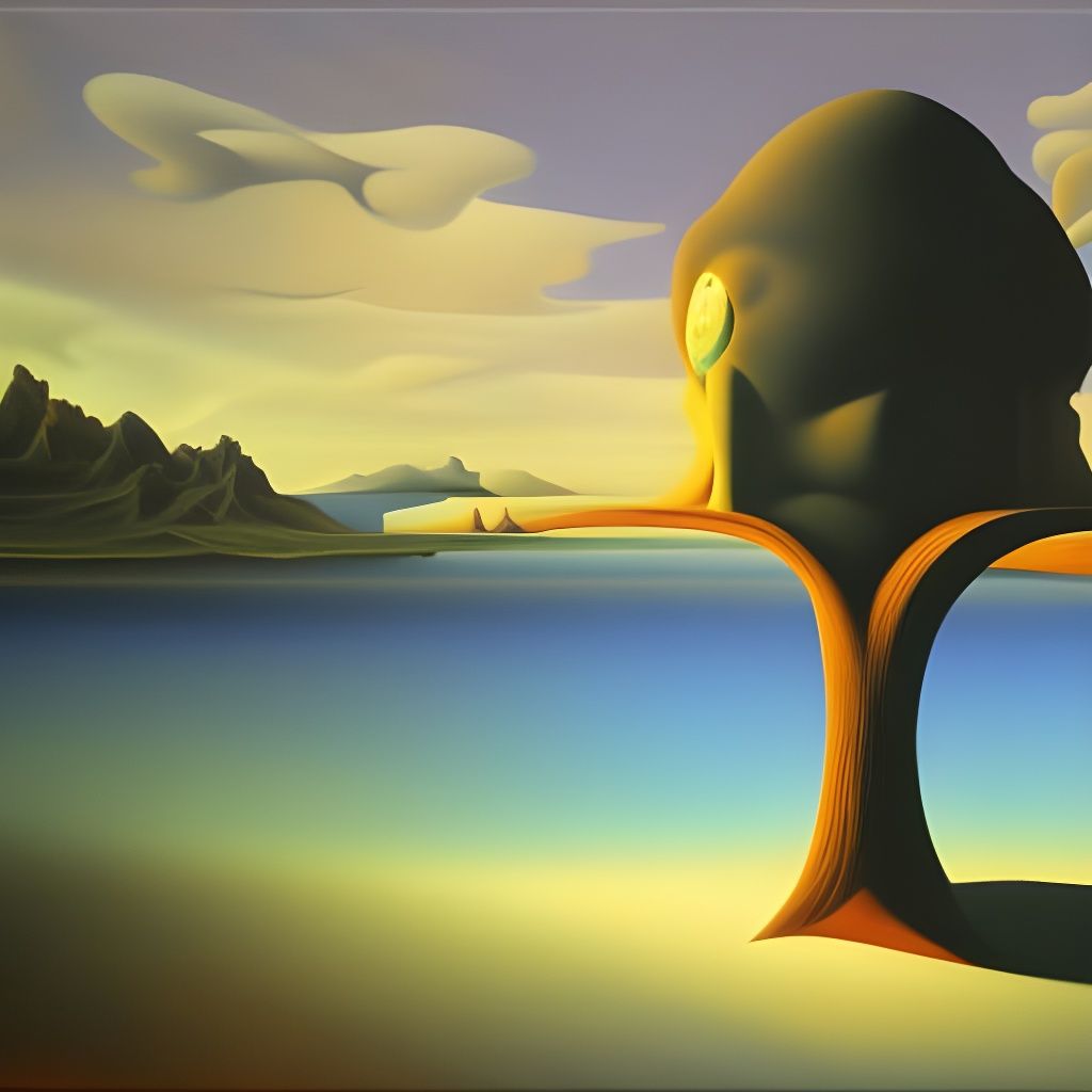 Surreal Dreamscape in Melting Oil, 8K Resolution