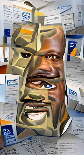 Shaquille O'Neal Insurance Ad, Cubist Style