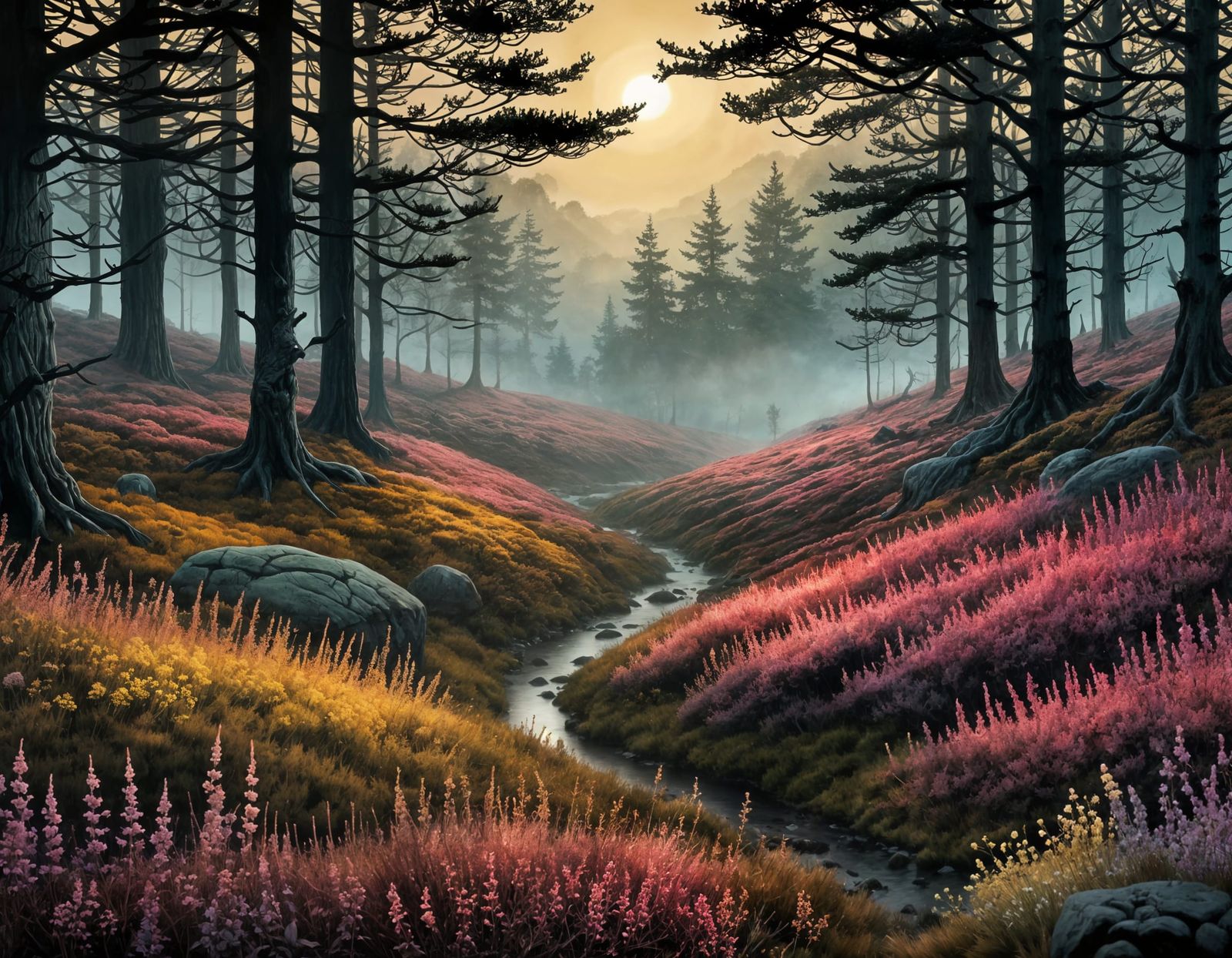 Misty Heather Moorland, Mignola and Kehoe Style