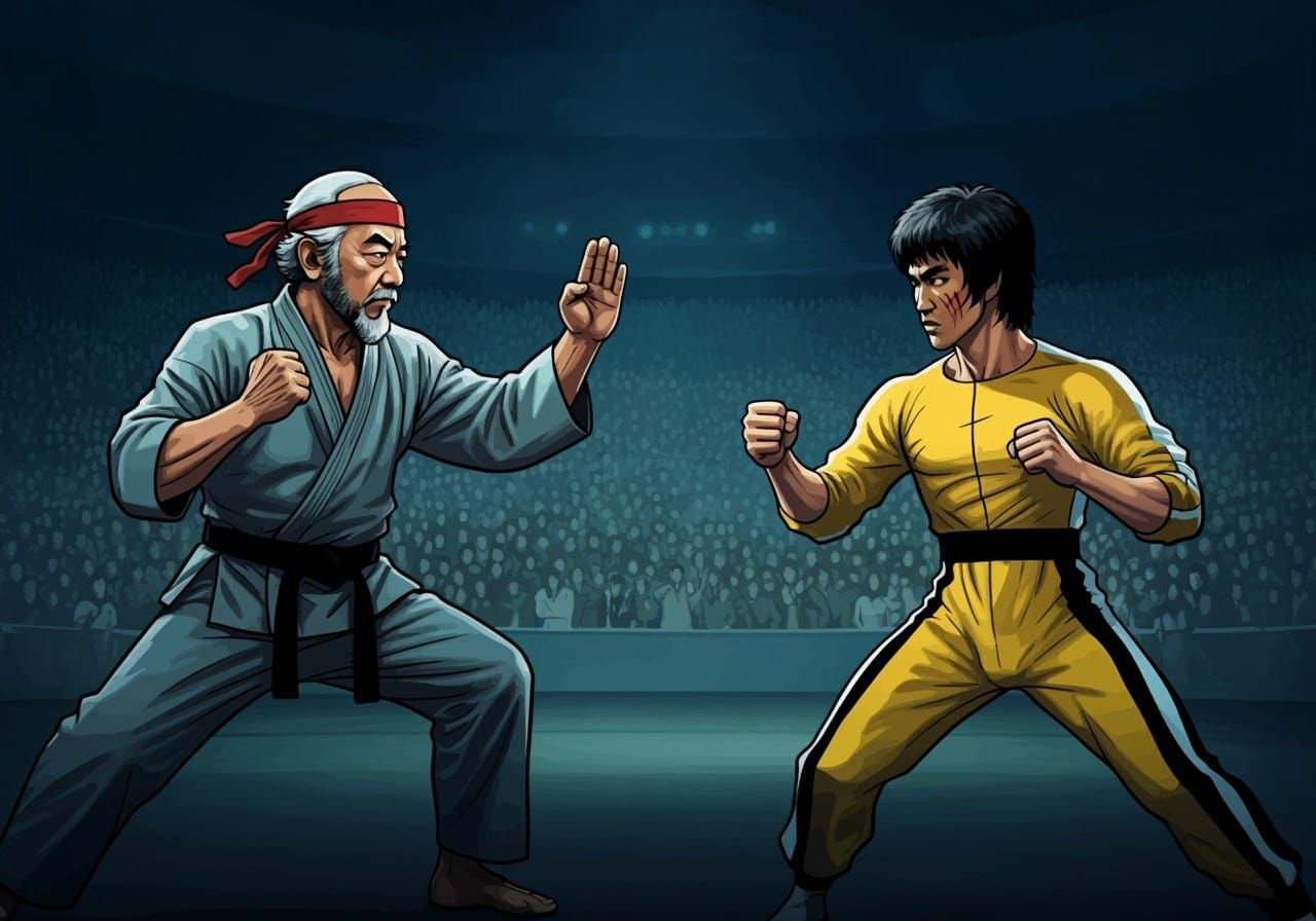 MISTER MIYAGI VERSUS BRUCE LEE!