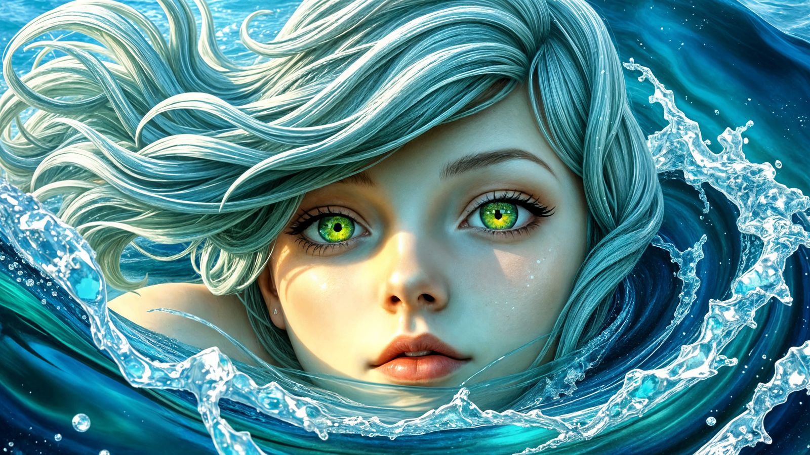 Mythical Siren Emerges from Ocean Depths