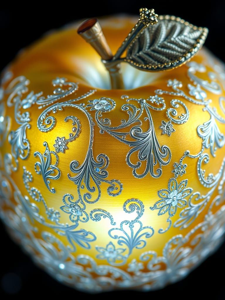 Golden Ambrosia Apple Glows with Celestial Magic
