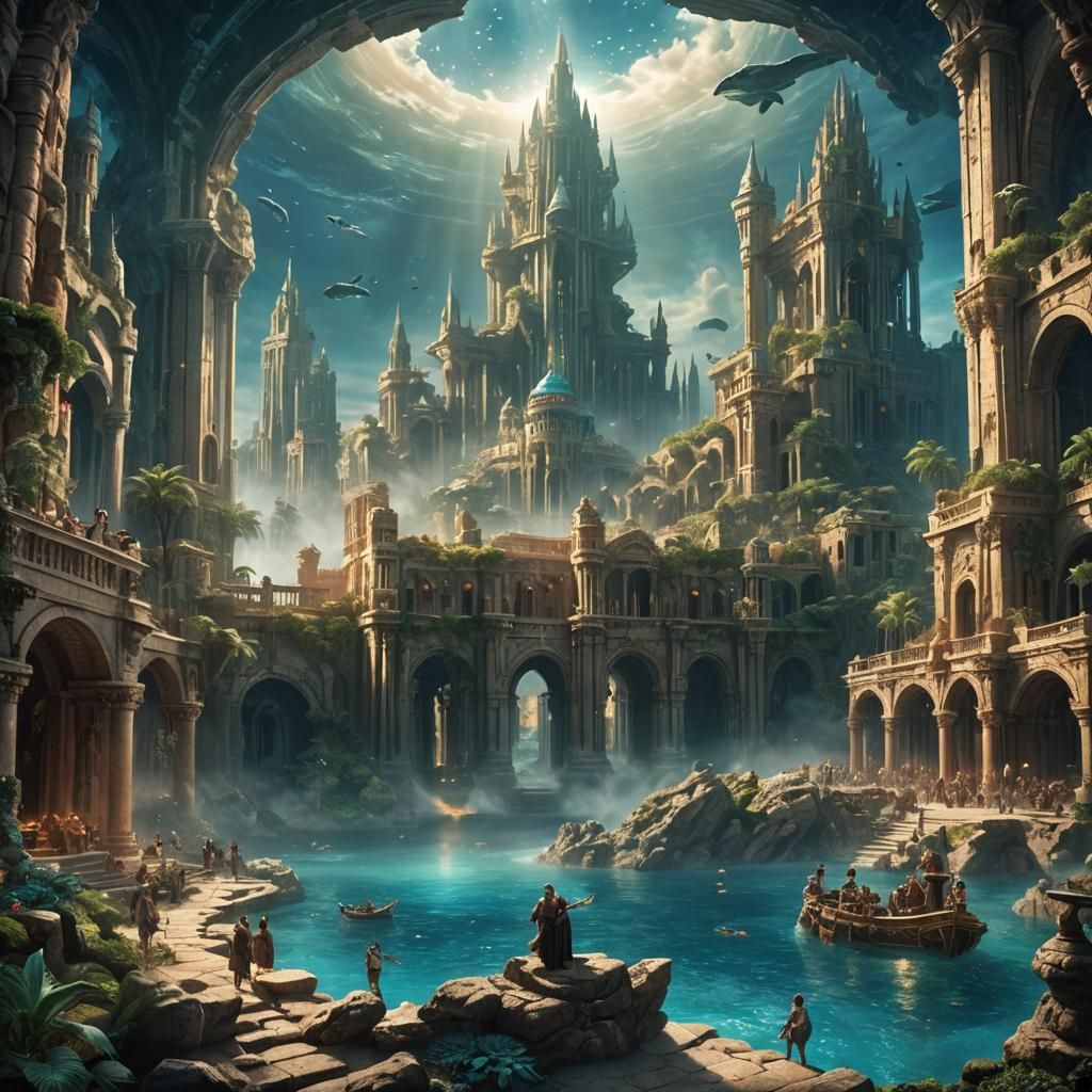 Mystical Atlantis in Epic Medium Shot