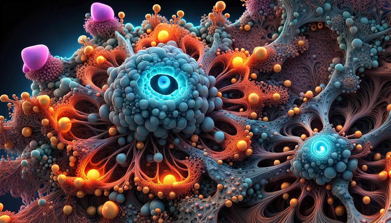 Vibrant 3D Fractal of Quantum Particulates