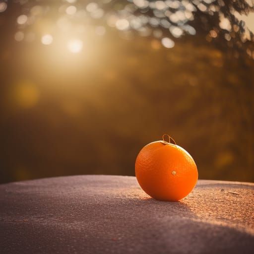Orange Sun Over a Vibrant Landscape