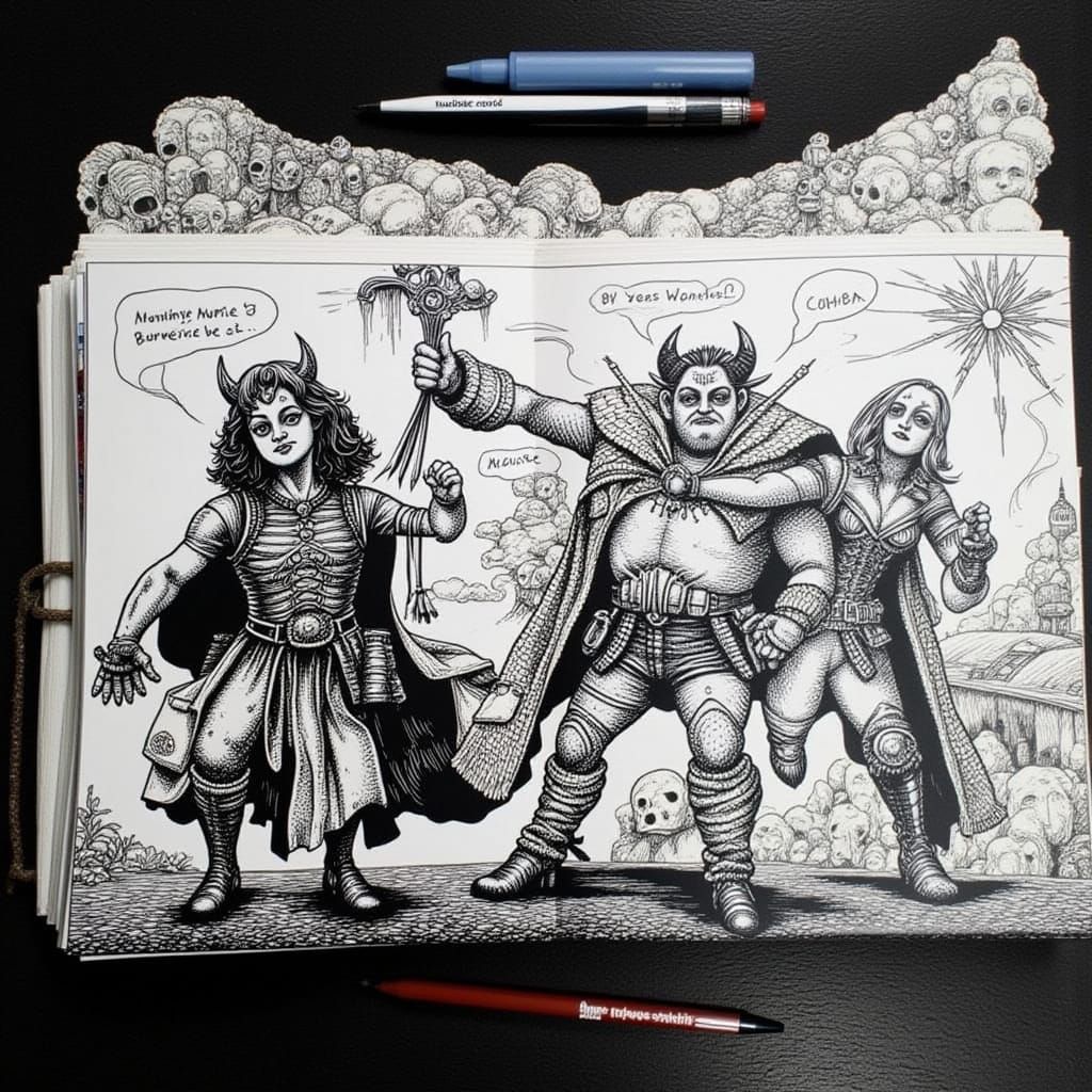 Vintage Comic Art Style