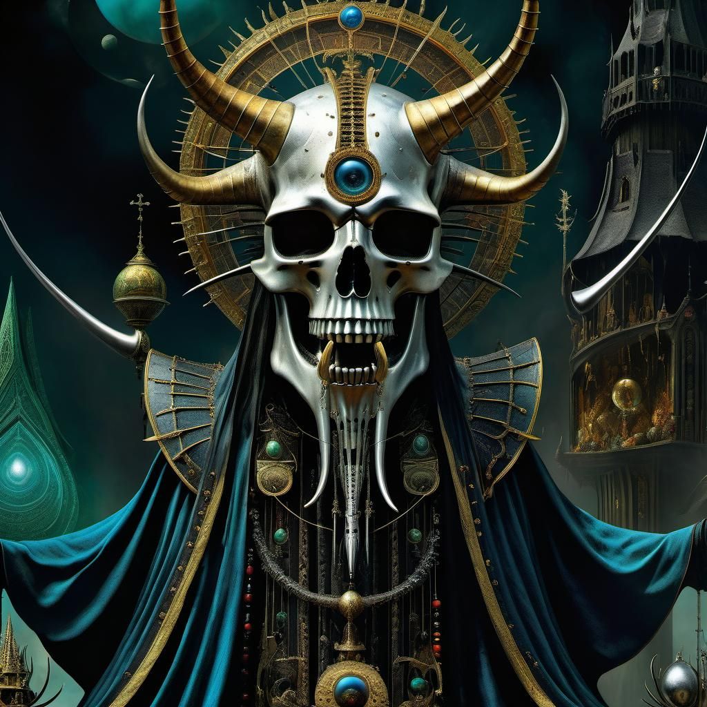 Dark Fantasy Necromancer Digital Painting