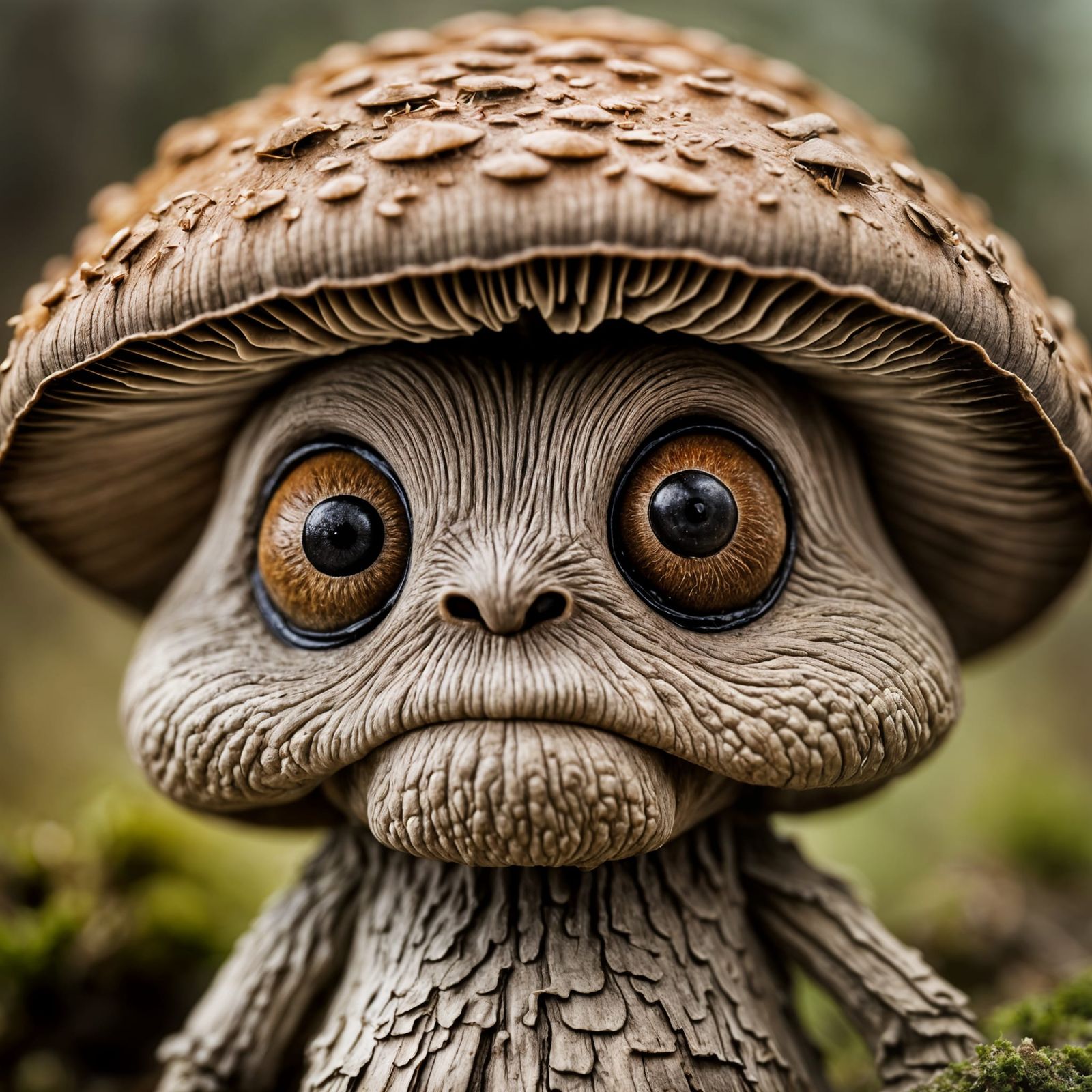 Glowing Fungal Portrait in Macro Photography