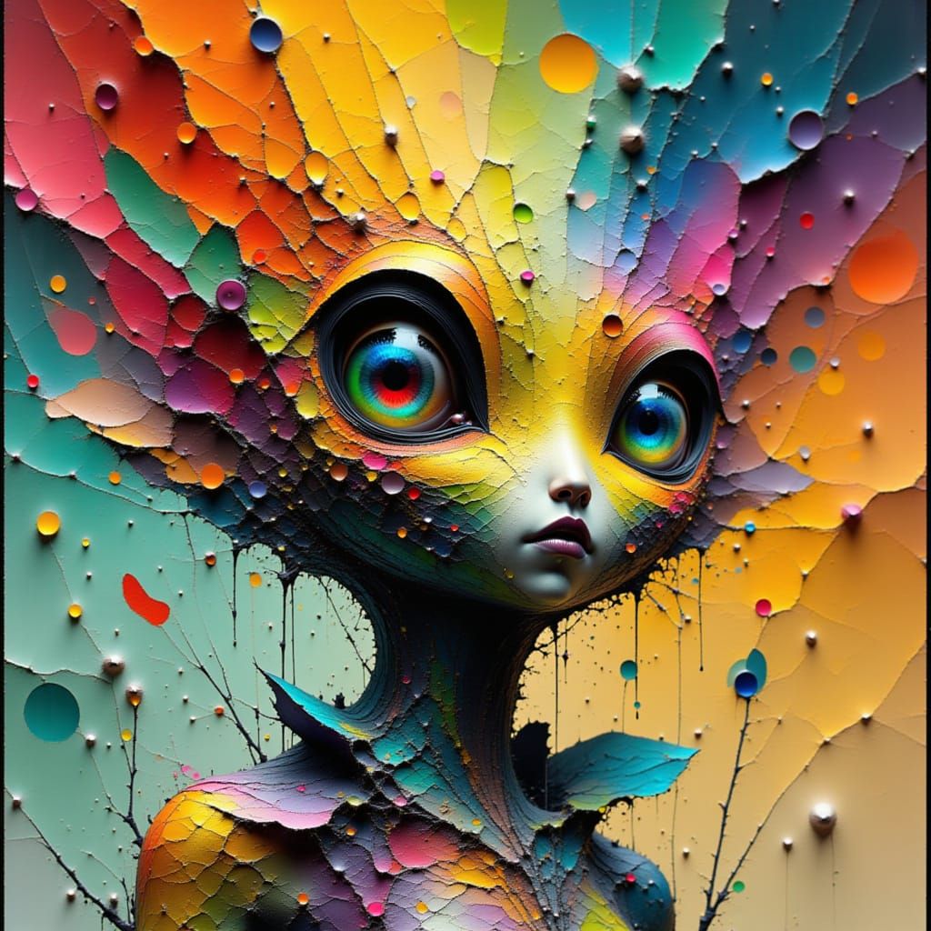 Surreal Alien Characters in Retrofuturistic Style