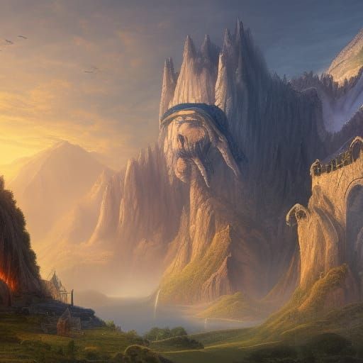 Detailed Matte Painting in Deep Color