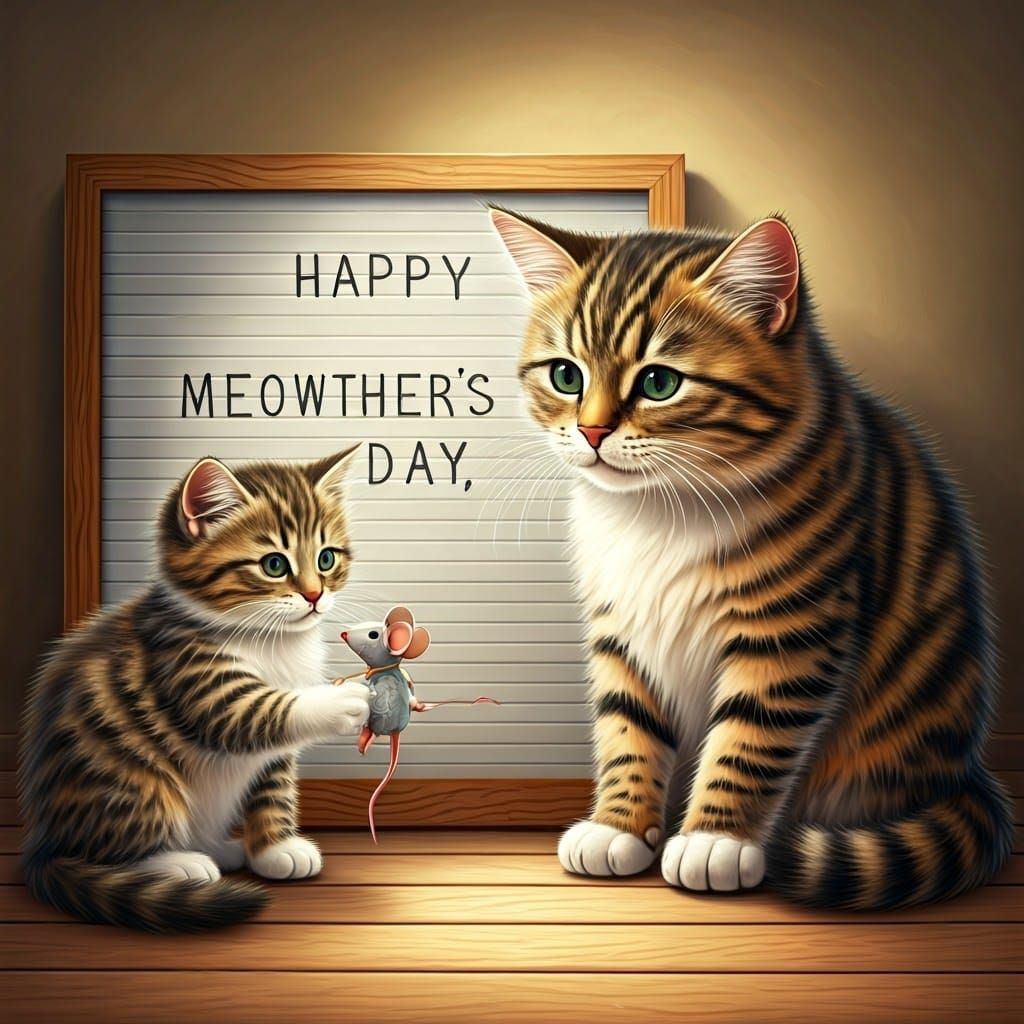 Motherly Love Shines in Cozy Feline Bonding Moment