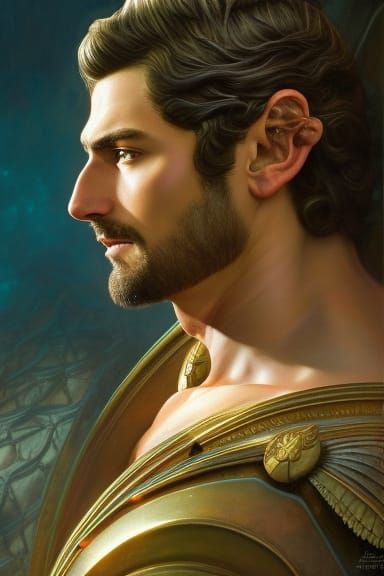 Elven Adventurer Portrait in Renaissance Style