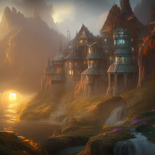 Fantastical Home Concept Art in Deep Color
