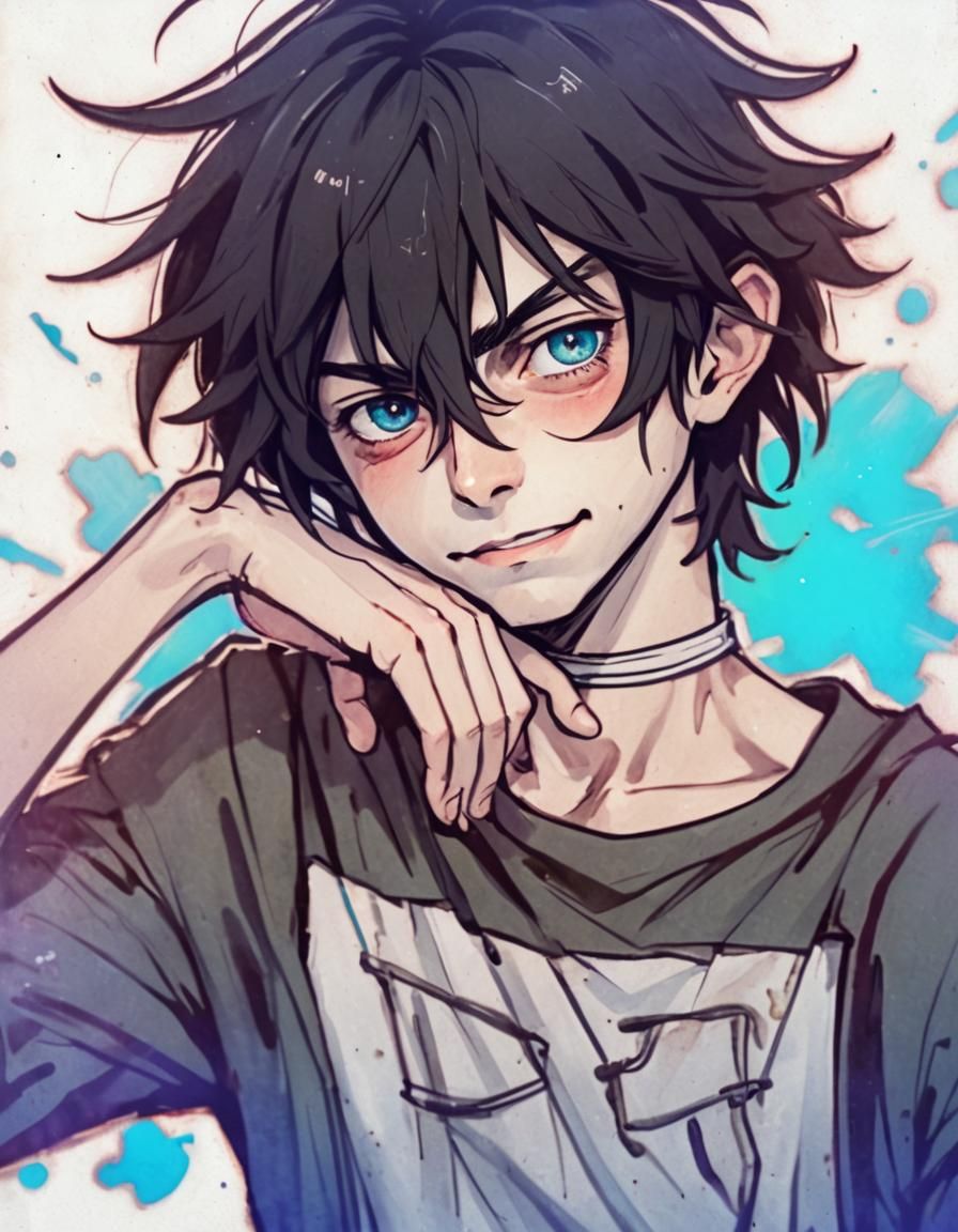 Laughing Man in Baroque Style Oil Painting