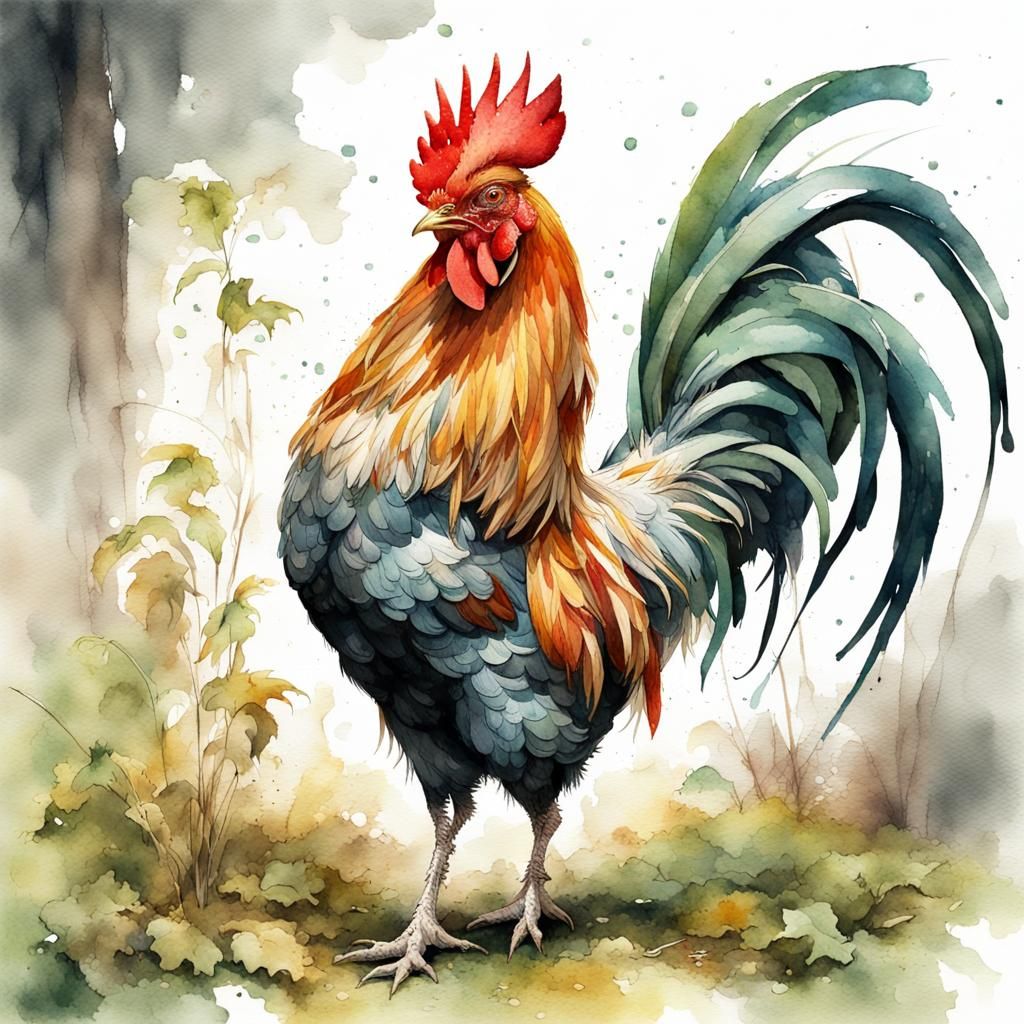 Perky rooster