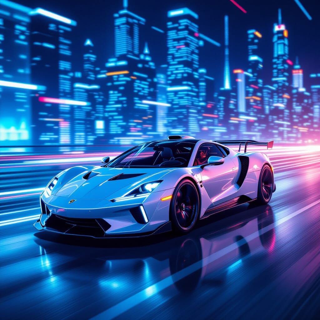 Fast Moving Figure Across the Land