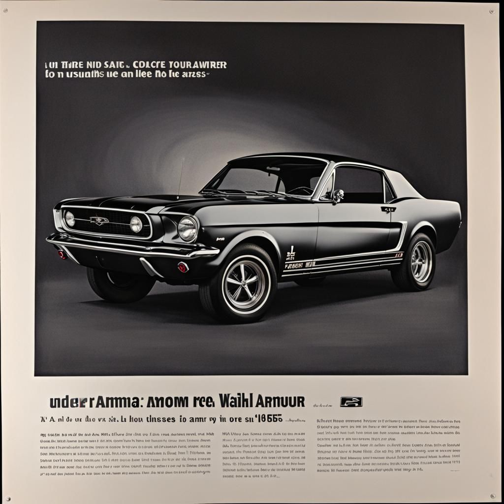 1965 Mustang Mach 1: Under Armour Style Ad