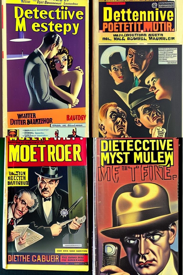 Vintage Detective Magazine Cover Art