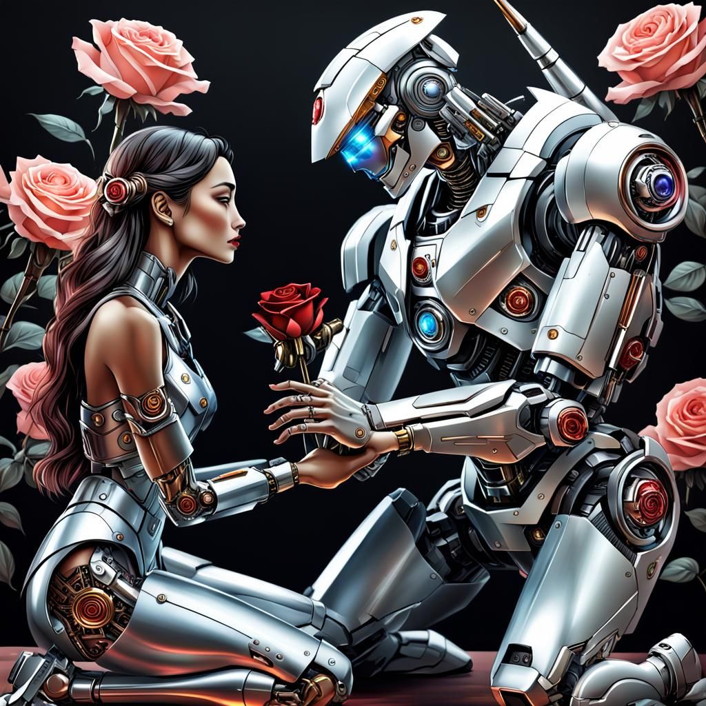 Mecha Cyborg First Love With Rose