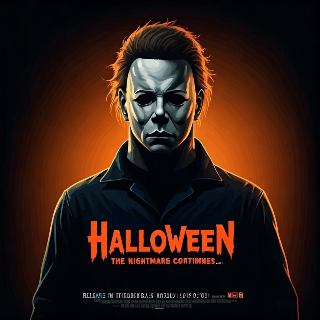 Halloween Horror Movie Poster in Classic Style