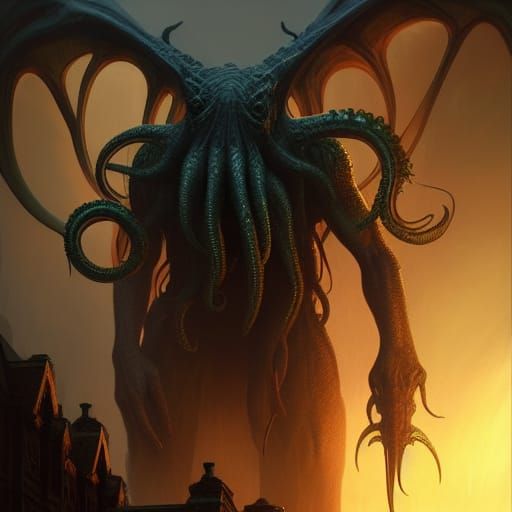 Cthulhu Dark Fantasy Concept Art in 8K