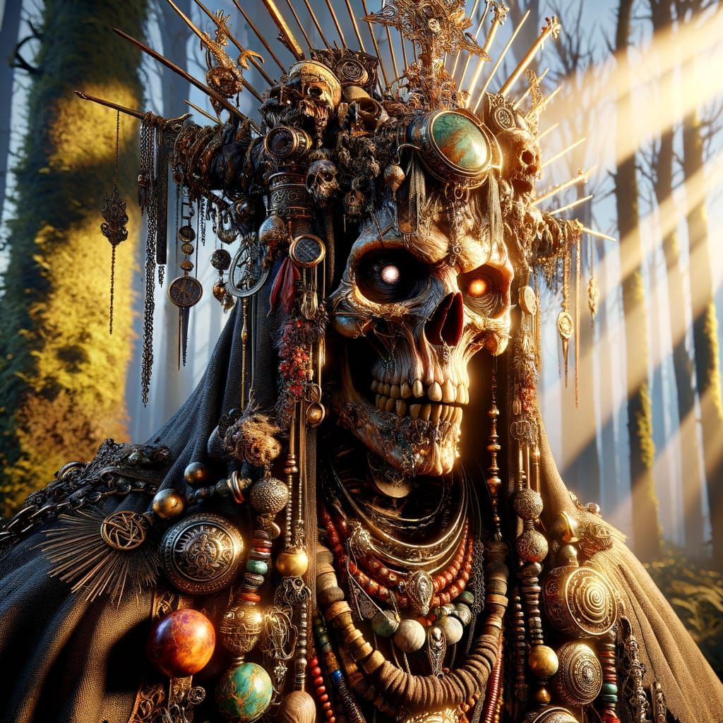 Grimdark Sorcerer King in Epic Fantasy Masterpiece