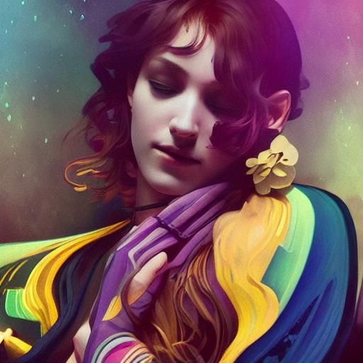 Interplanetary Space Dreamscape in Dark Light Art