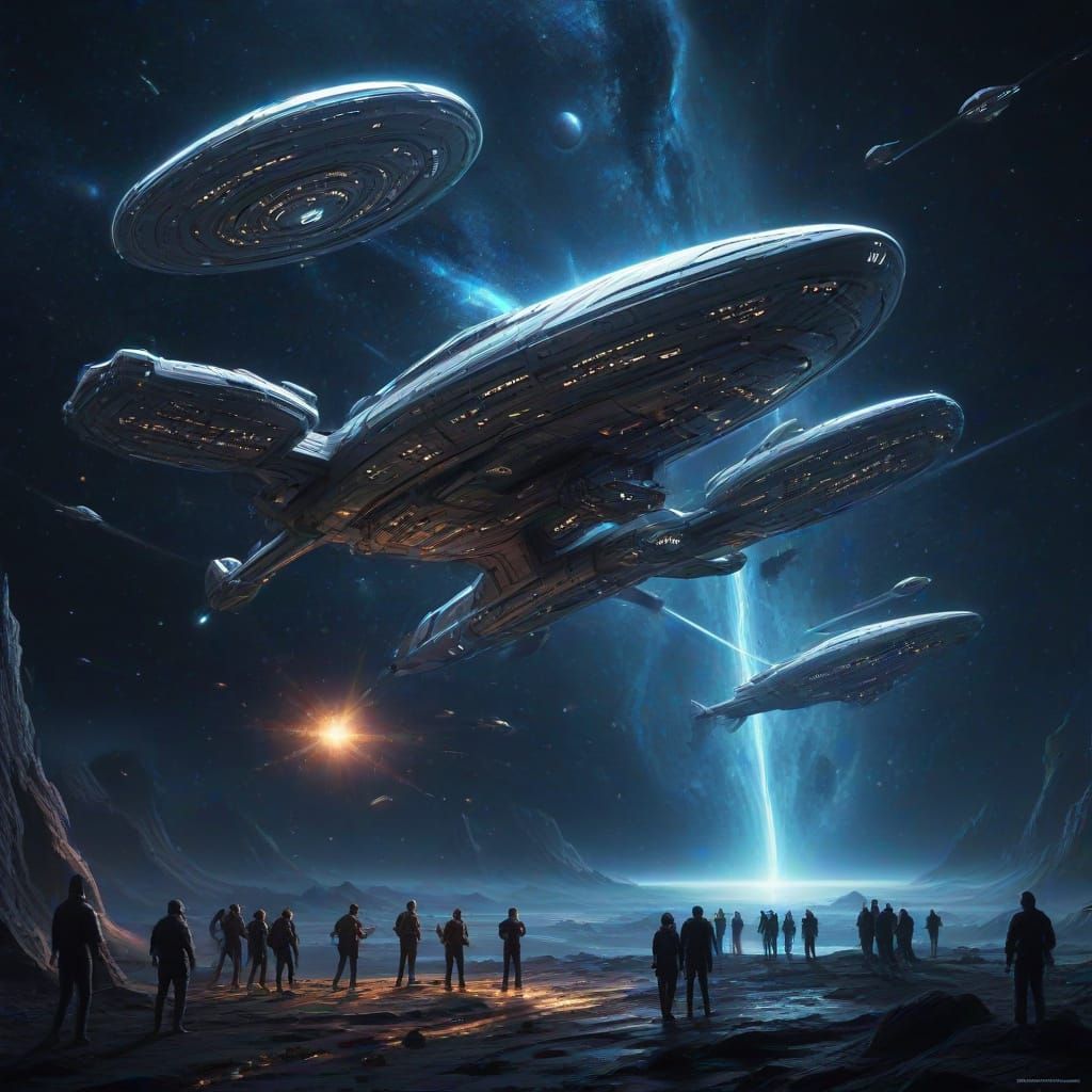 Futuristic Space Academy Training in Zero-Gravity