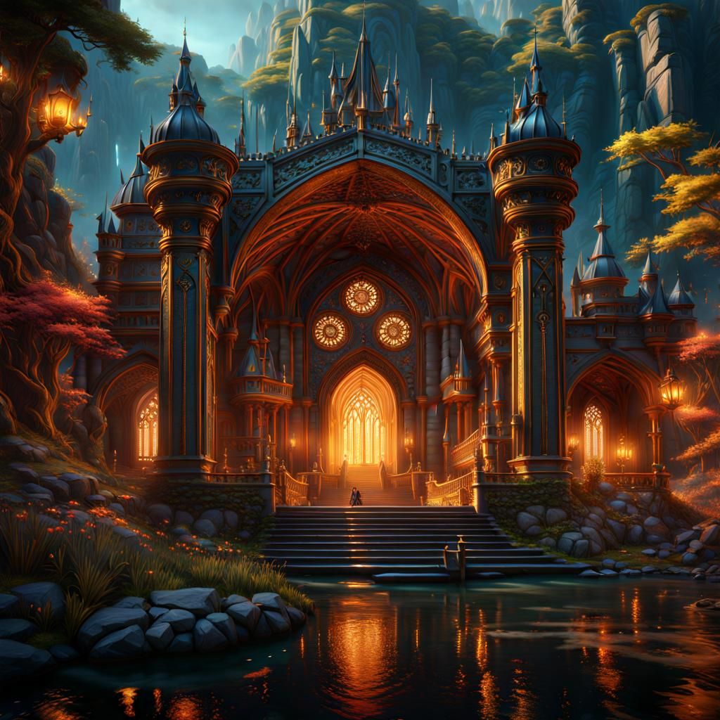 Fantastical Matte Painting with Deep Color