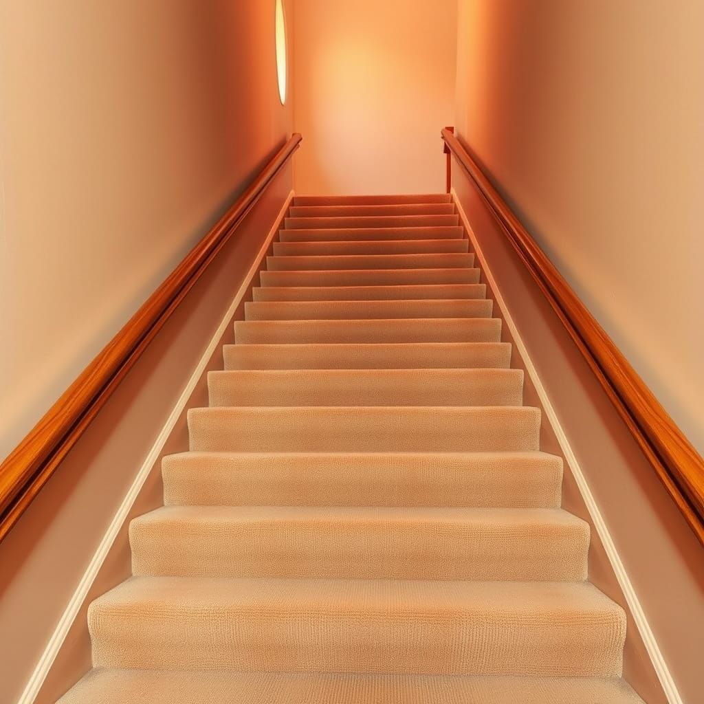 Surreal Fine Art Stairway Scene in Hyperealistic Style