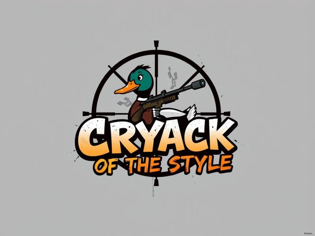 Whimsical Duck in Hunting Scope on City Wall