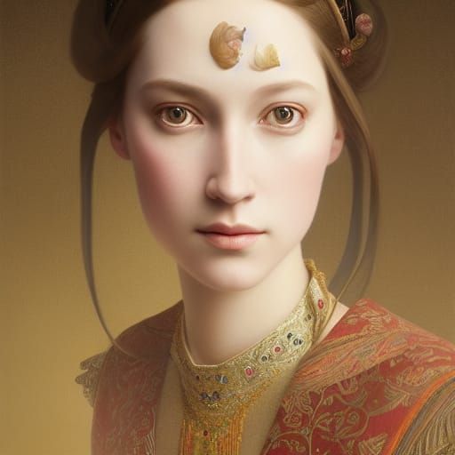 Elegant Oriental Princess with Intricate Details in 8K