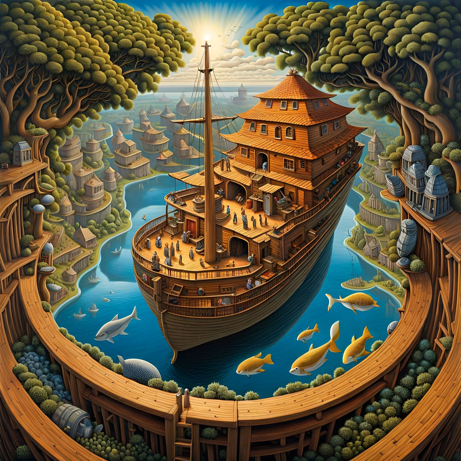 Hyperdetailed Cross-Section of Noah's Ark