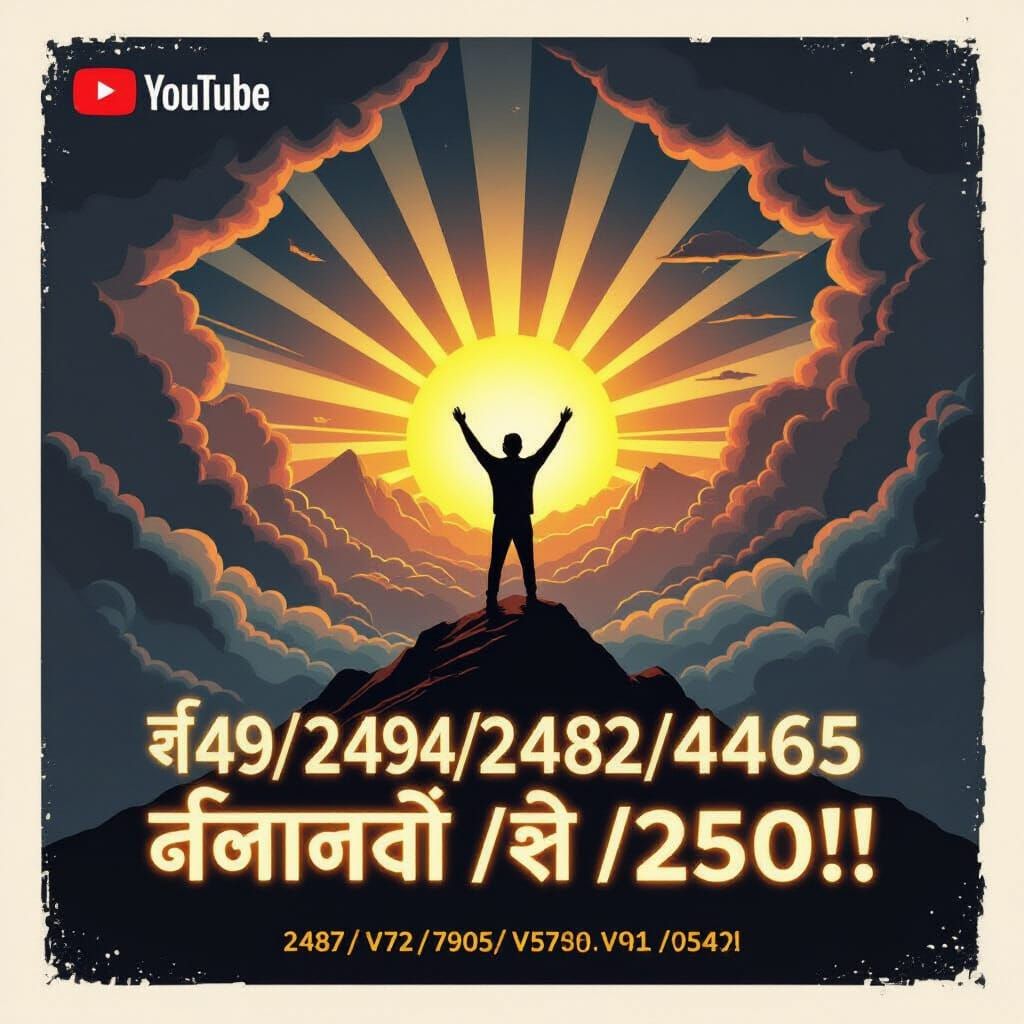 Motivational Sunrise Over Mountain Peak Victory