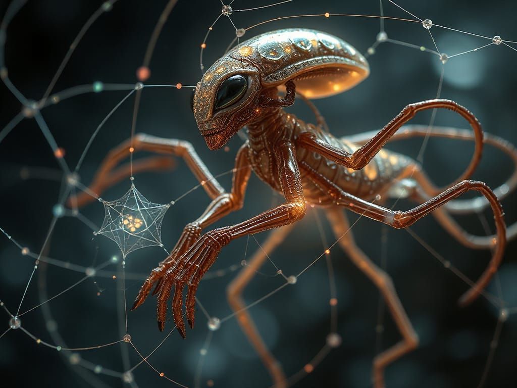 Ethereal Alien Creature with Gossamer Wires