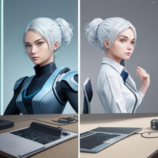 Interactive Learning Concept Art in High-Tech Classroom