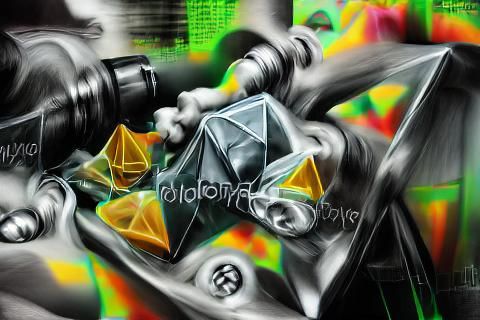 Polygon Matic crypto digital illustration ink drawing 8K 3D ...