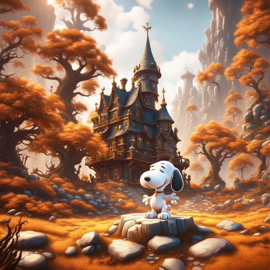 Snoopy in the Jungle: Detailed Matte Painting