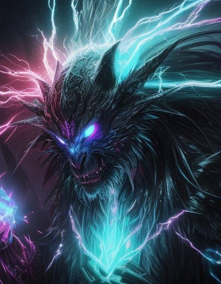 Mythical Beast Emerges in Dark Surrealism